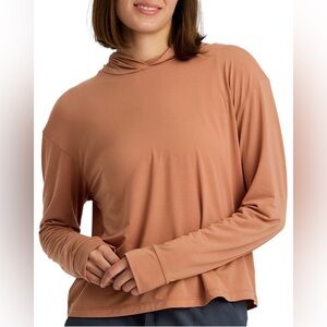 Free Fly Elevate Lightweight Pullover Hoodie Womens Size L Canyon Clay NWT